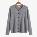 Retro Style Knit Cardigan Sweater Coat for Women, Casual Office Wear, Oversized Fit, Long Sleeve, Pullover Design - DEA collection