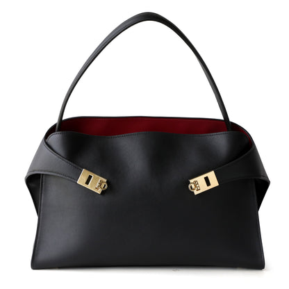 Luxury Genuine Leather Tote Bag for Women, Large Capacity, Top-Grain Cowhide, Handheld Shoulder Bag, HUG Style