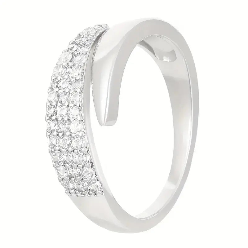 Elegant Sparkle Crystal Ring Adjustable Women Silver Gold Jewelry - DEA Collection