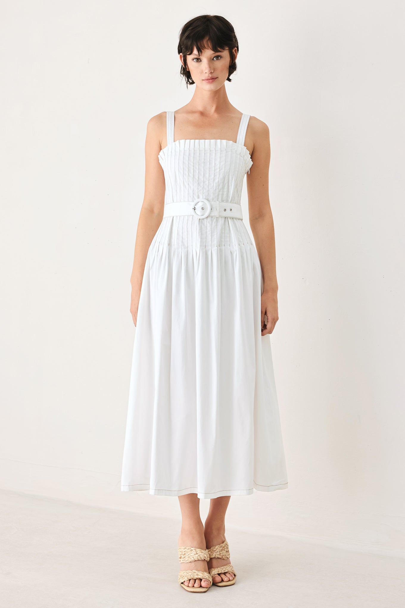 THE WEEKEND IN NANTUCKET WOVEN MIDI DRESS - DEA collection