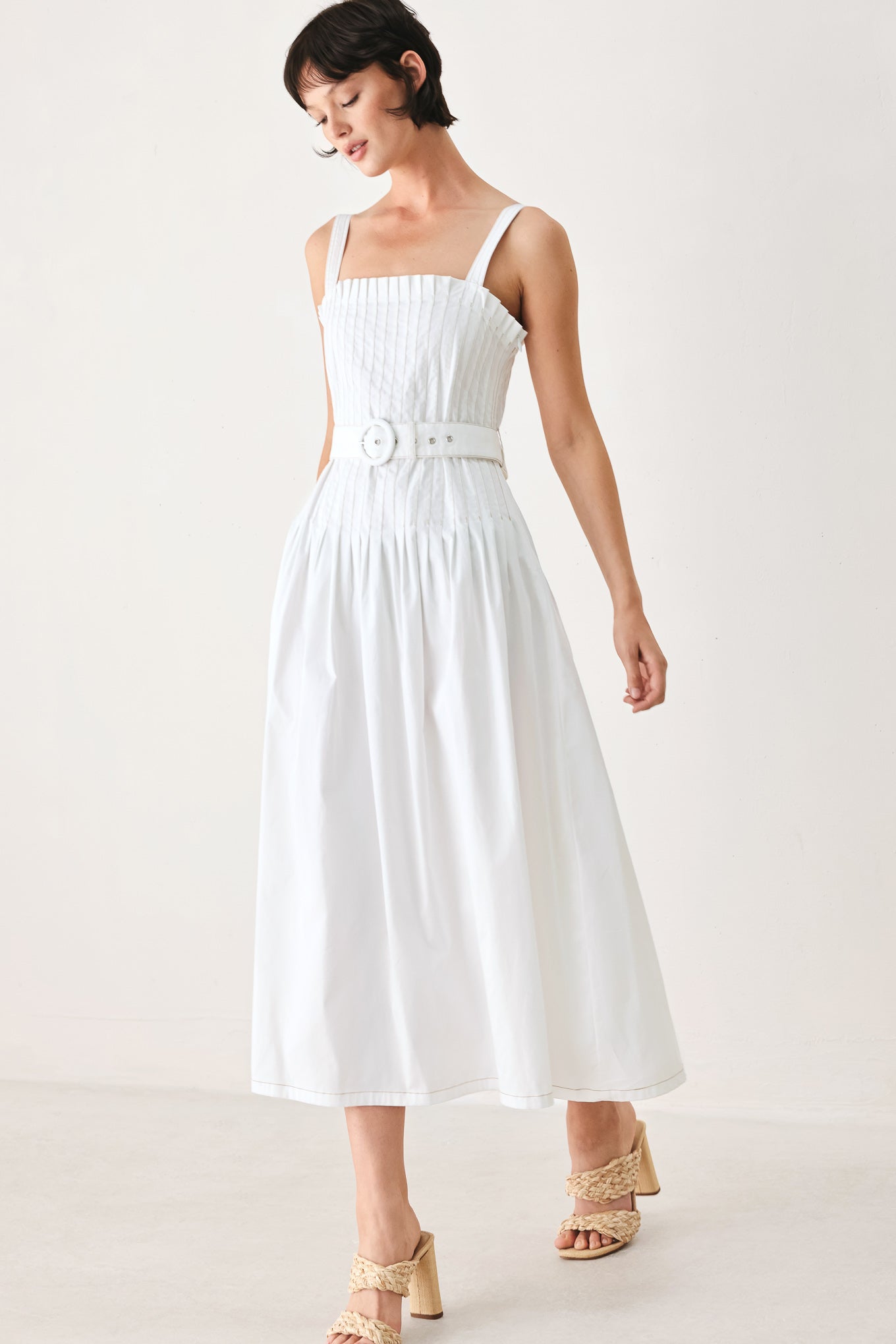 THE WEEKEND IN NANTUCKET WOVEN MIDI DRESS - DEA collection