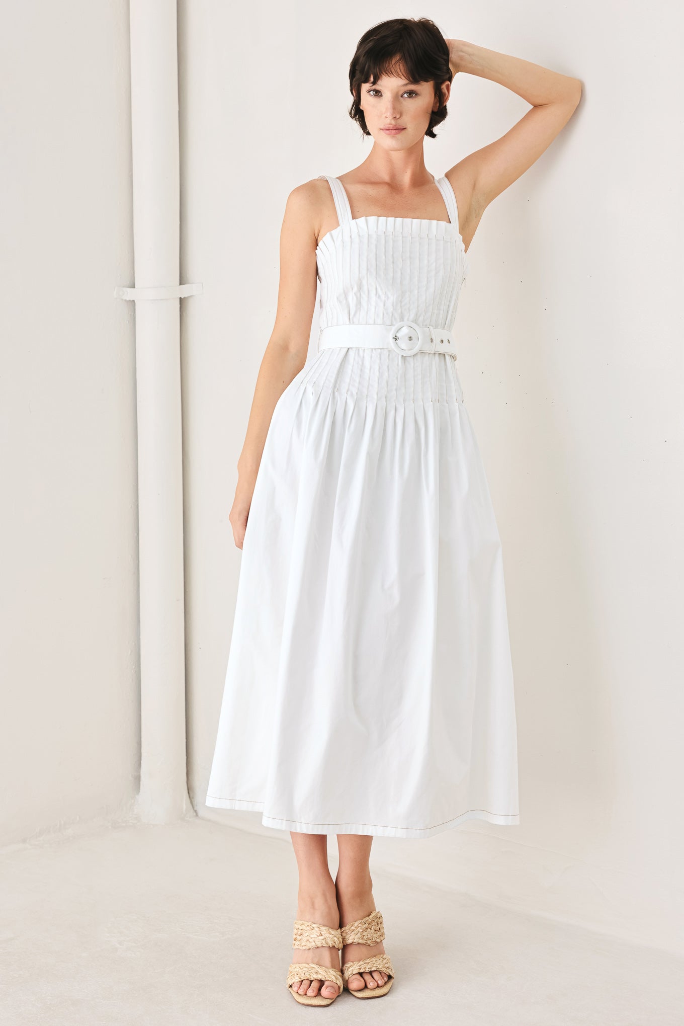 THE WEEKEND IN NANTUCKET WOVEN MIDI DRESS - DEA collection