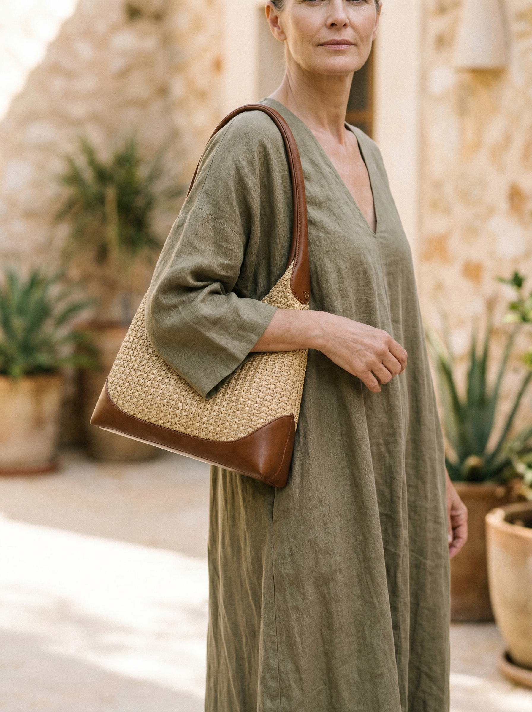 Artisanal Handwoven Colorblock Bucket Bag for Effortless Coastal Style - DEA collection