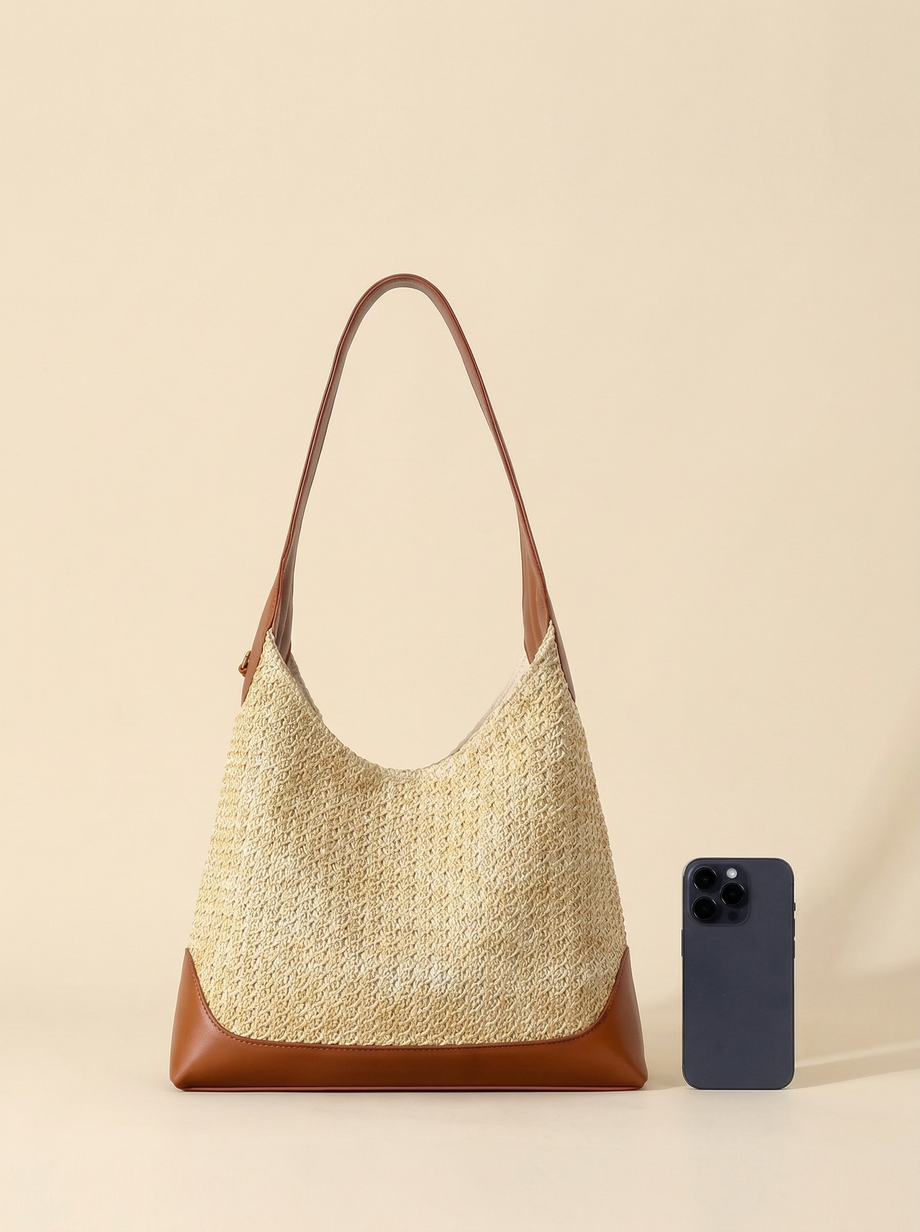 Artisanal Handwoven Colorblock Bucket Bag for Effortless Coastal Style - DEA collection
