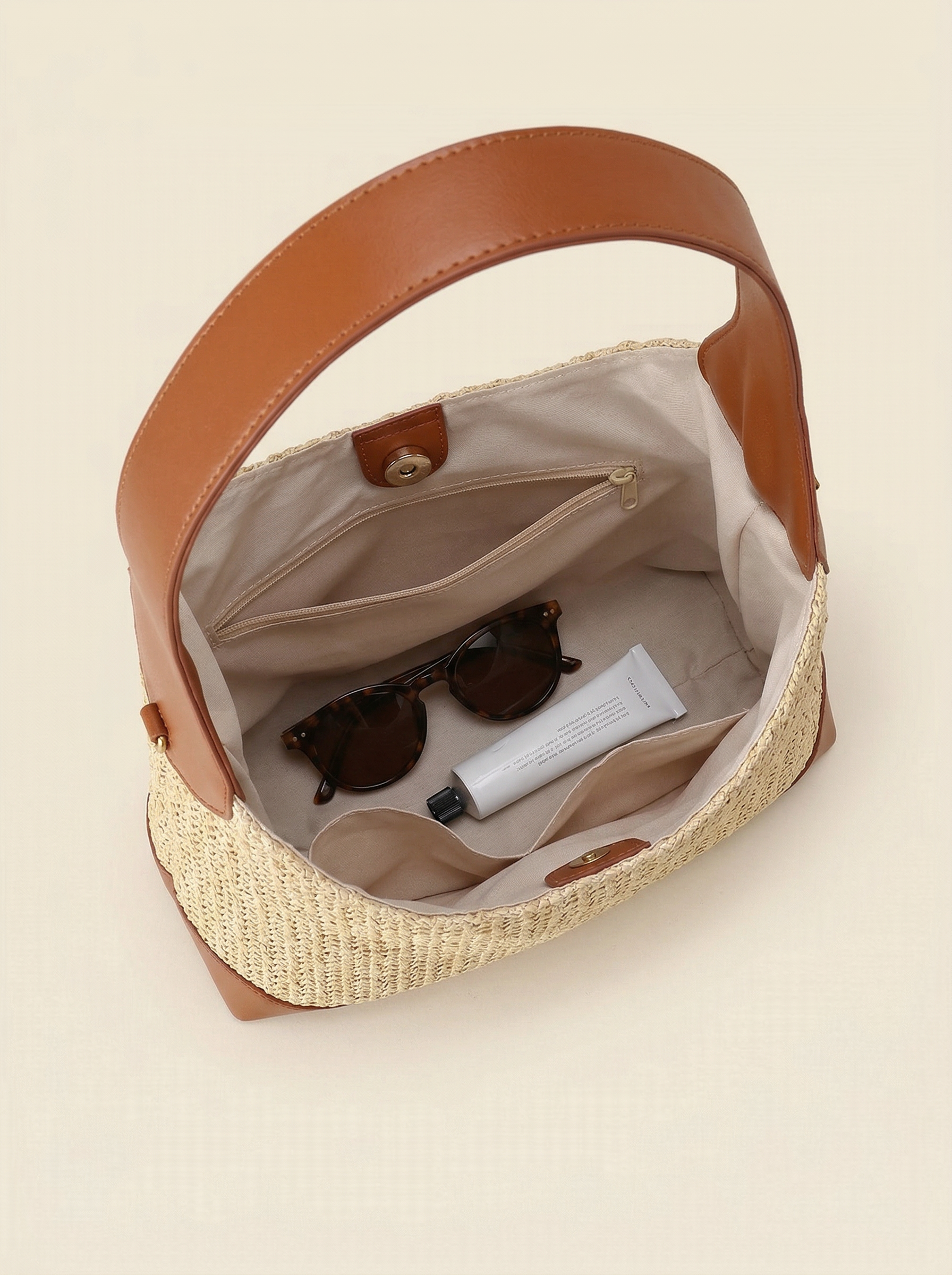Artisanal Handwoven Colorblock Bucket Bag for Effortless Coastal Style - DEA collection