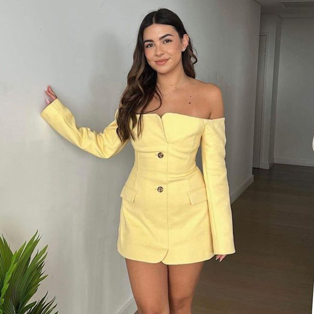 Long Sleeve Backless Hip Dress - DEA collection