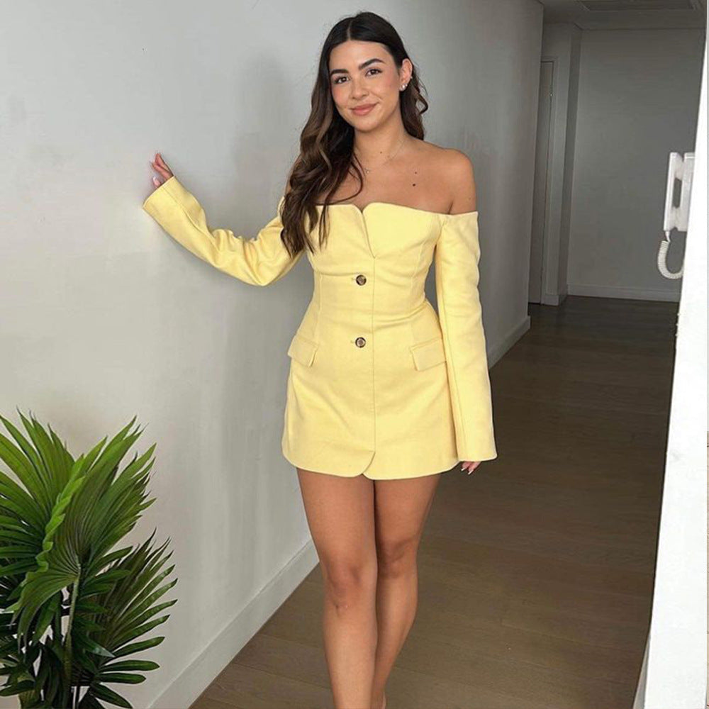 Long Sleeve Backless Hip Dress - DEA collection