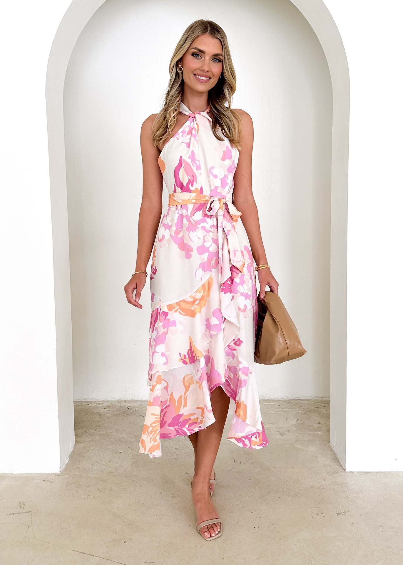 Floral Elegant Tied Dress - DEA collection