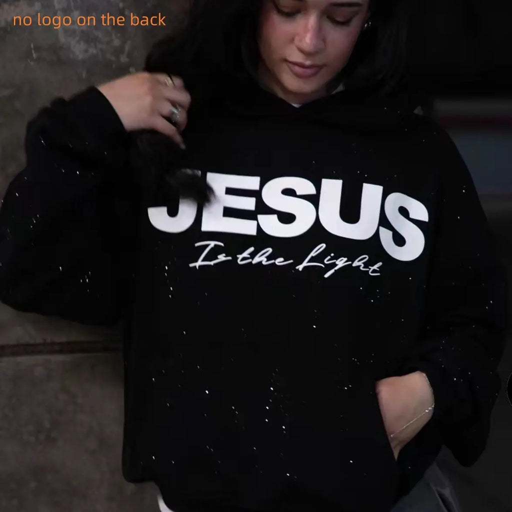 Pullover Round Neck Hooded Sweatshirt Unisex Black XXS-6XL - DEA Collection