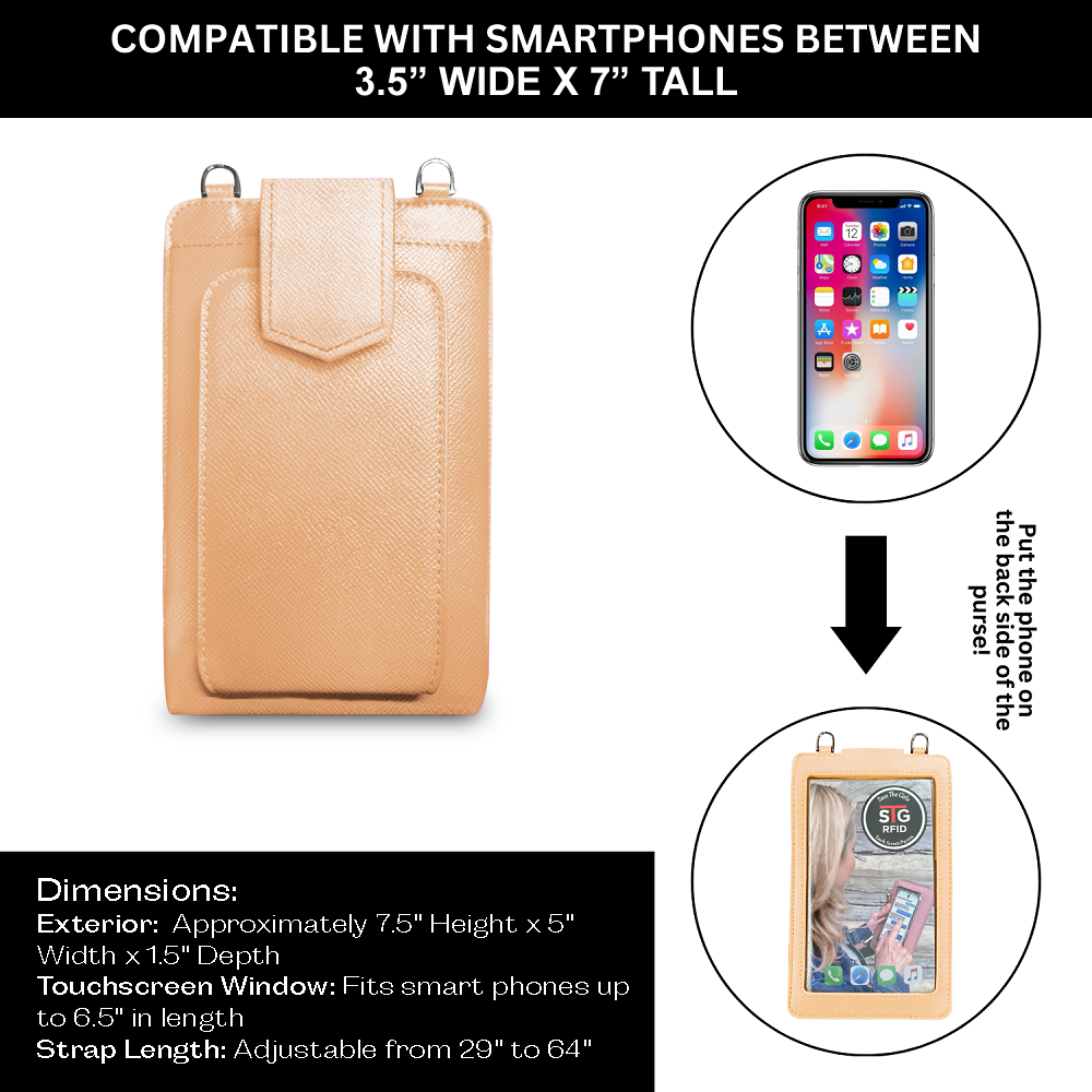Phone-Friendly Boca RFID Touch Screen Purse