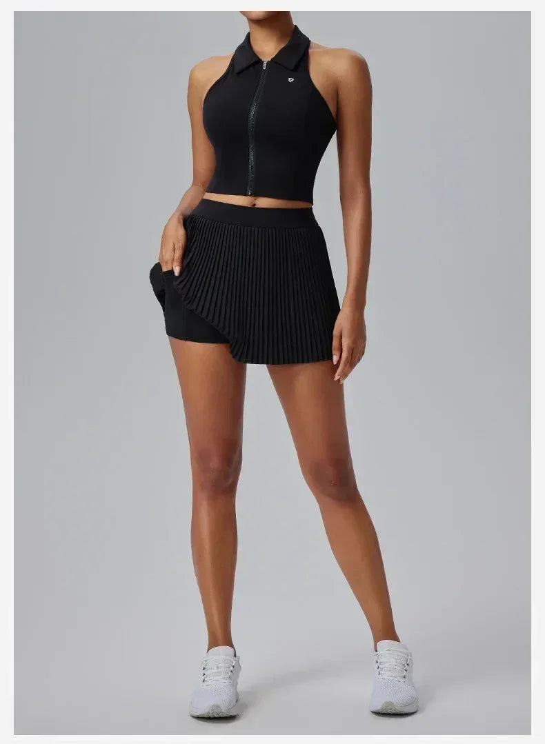 Floral Discount Sports Skirt for Women Quick-drying Badminton Tennis Trousers Skirt Fitness Half-body Pleated Skirt Shorts - DEA collection
