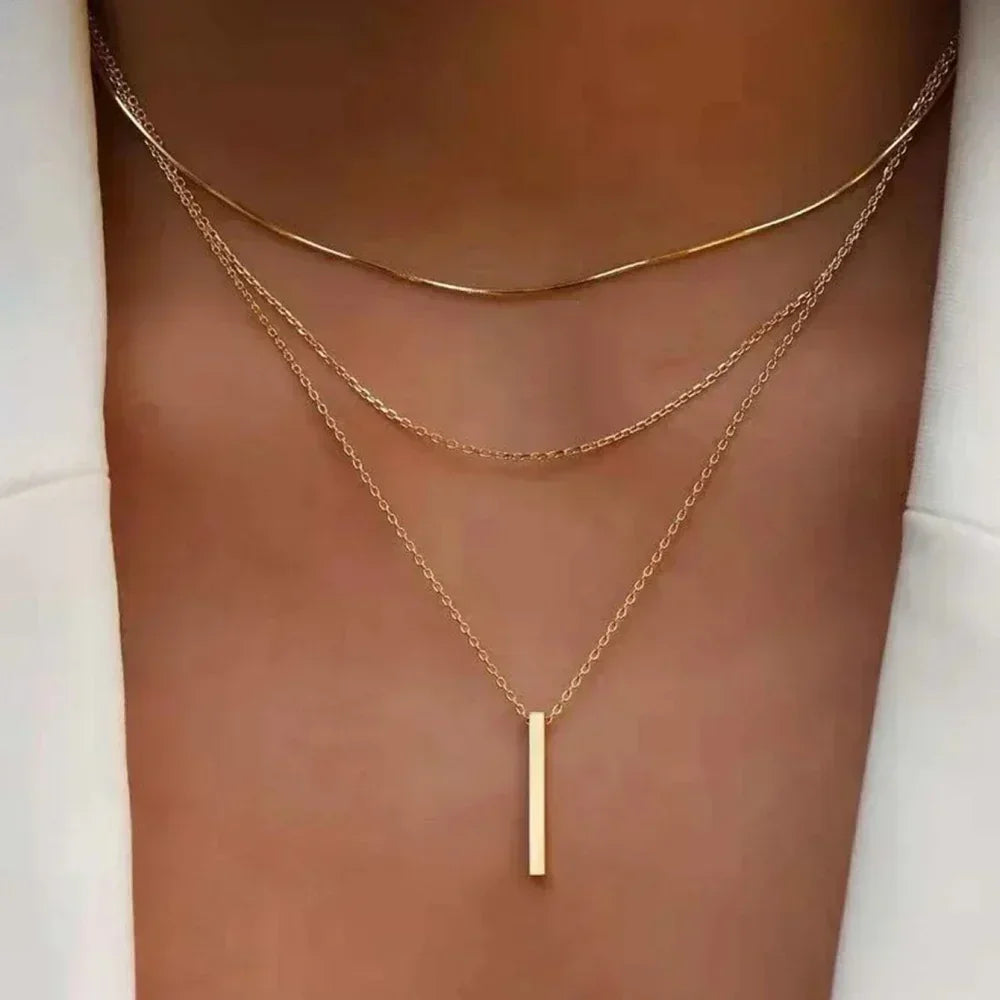 MEDFOLY 3pcs Gold Charm Necklace For Women Star Pearl Cross Pendant Neckalces Dainty 14K Gold Plated Summer Beach Jewelry Gifts - DEA collection