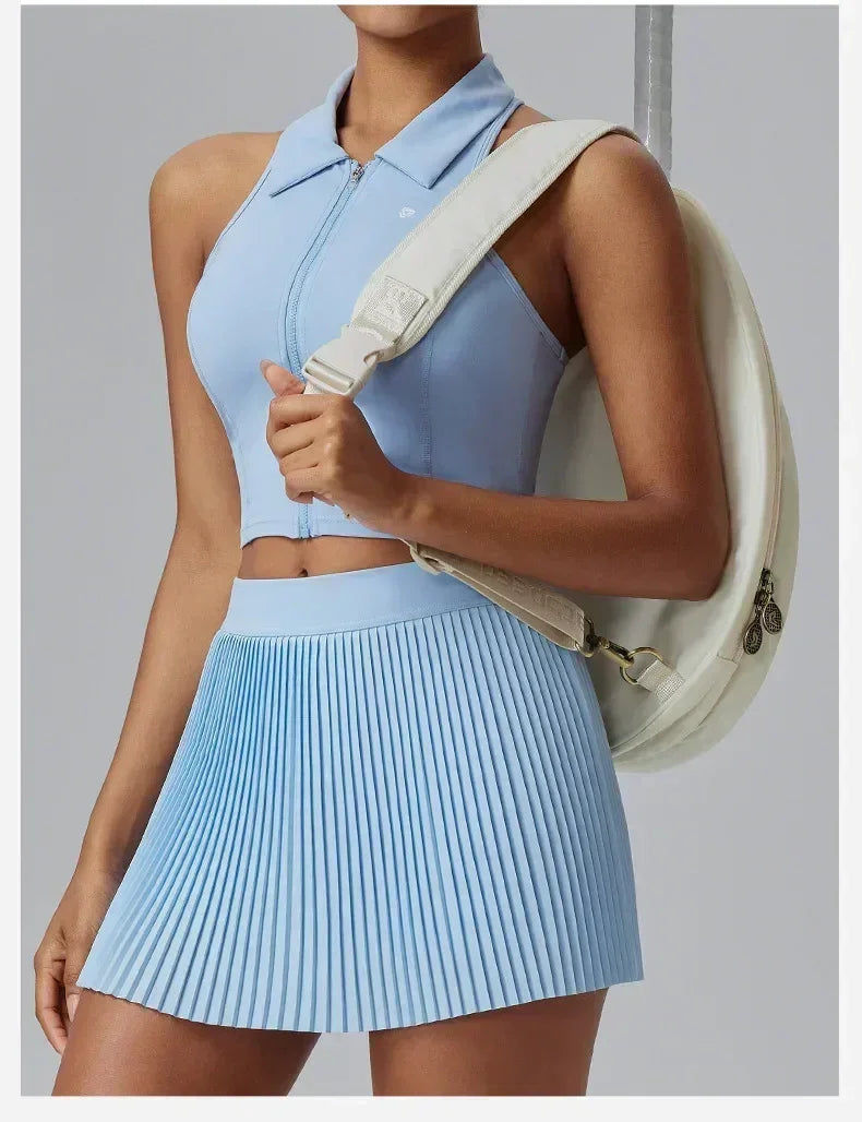Floral Discount Sports Skirt for Women Quick-drying Badminton Tennis Trousers Skirt Fitness Half-body Pleated Skirt Shorts - DEA collection