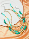 3 pieces/set Bohemian Acrylic Bamboo Beads Choker Necklace Set for Women Chunky Tube Necklaces 2024 Accessories Jewelry - DEA collection