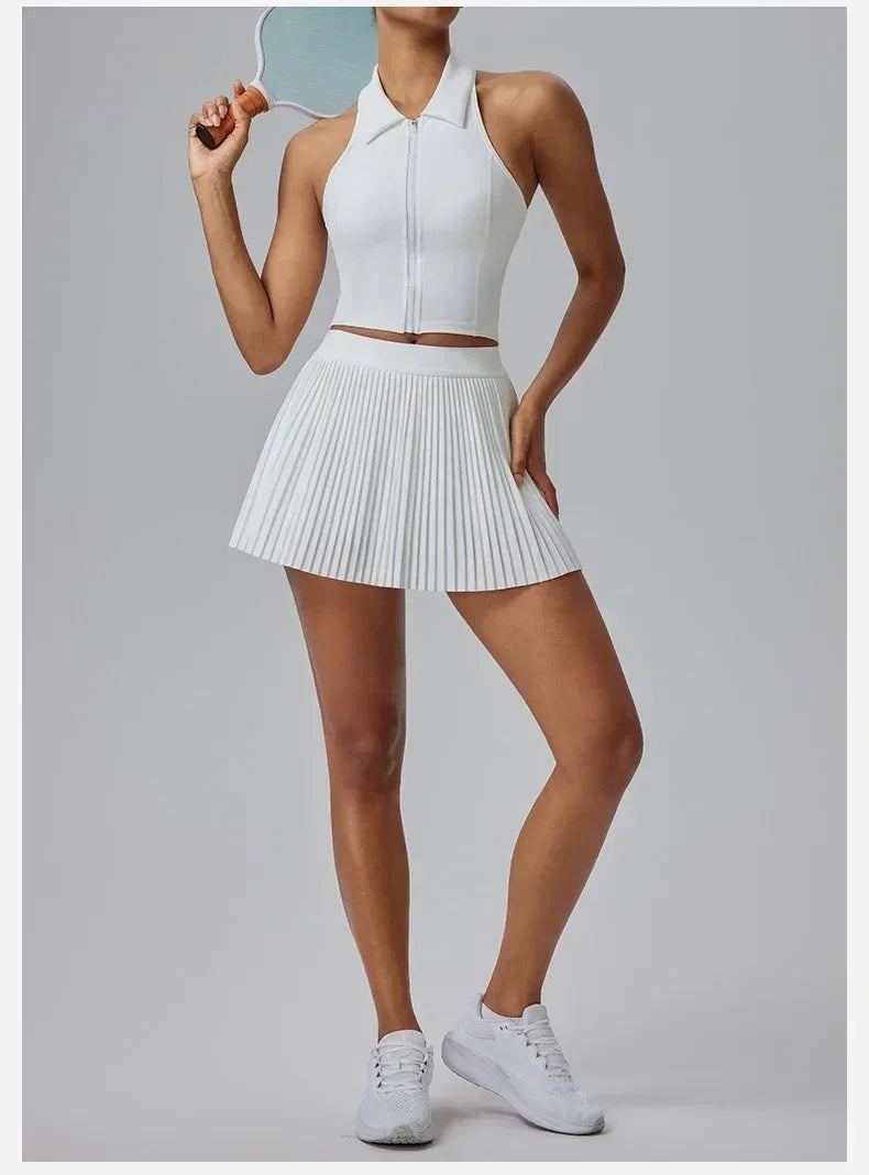 Floral Discount Sports Skirt for Women Quick-drying Badminton Tennis Trousers Skirt Fitness Half-body Pleated Skirt Shorts - DEA collection