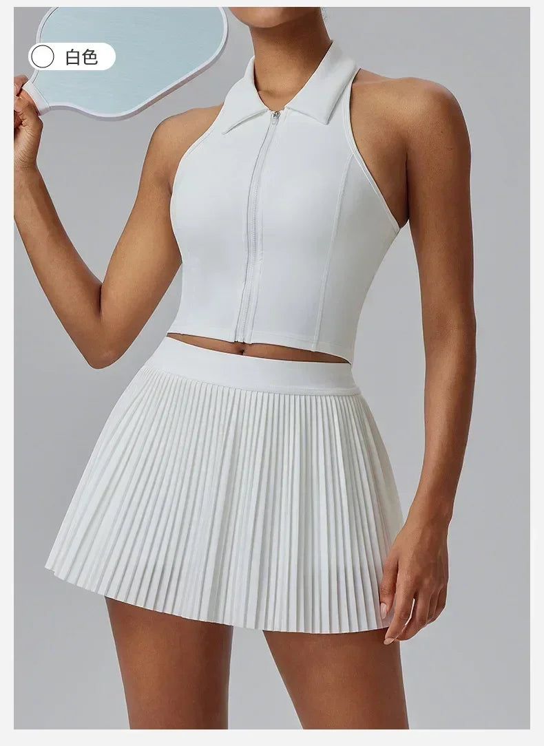 Floral Discount Sports Skirt for Women Quick-drying Badminton Tennis Trousers Skirt Fitness Half-body Pleated Skirt Shorts - DEA collection