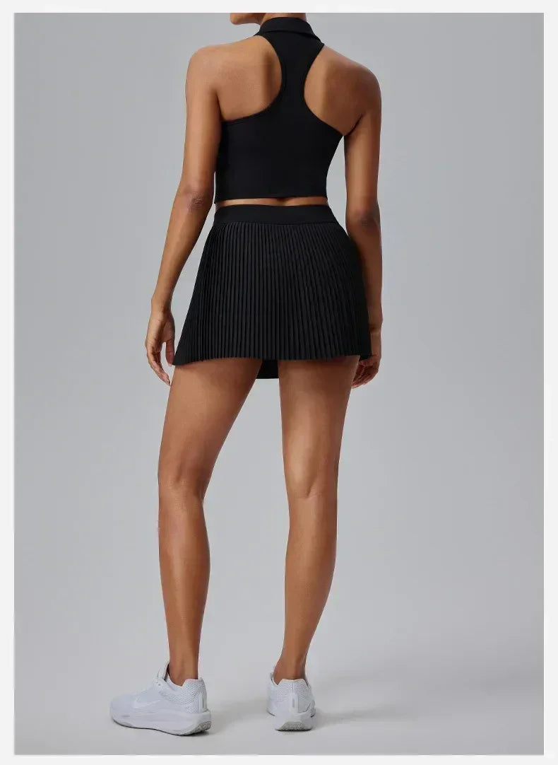 Floral Discount Sports Skirt for Women Quick-drying Badminton Tennis Trousers Skirt Fitness Half-body Pleated Skirt Shorts - DEA collection