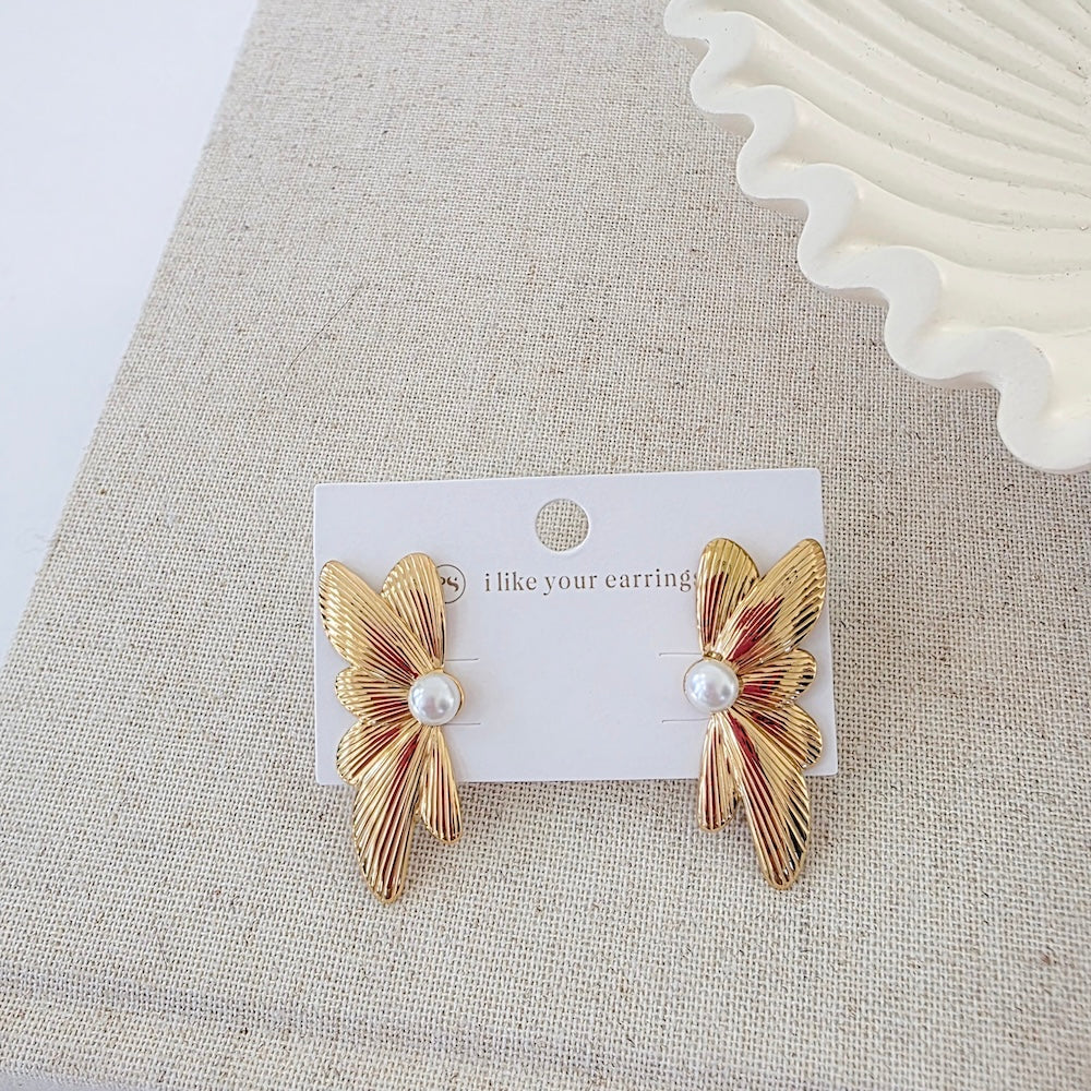 Whitney Winged Floral Earring - WATERPROOF - DEA collection