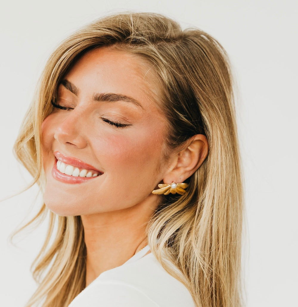 Whitney Winged Floral Earring - WATERPROOF - DEA collection