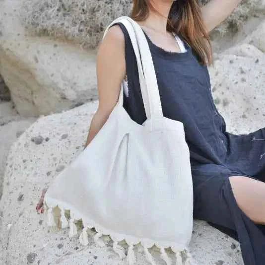 Beach Bag - Elya London Beach Queen Bag Made with Turkish Cotton