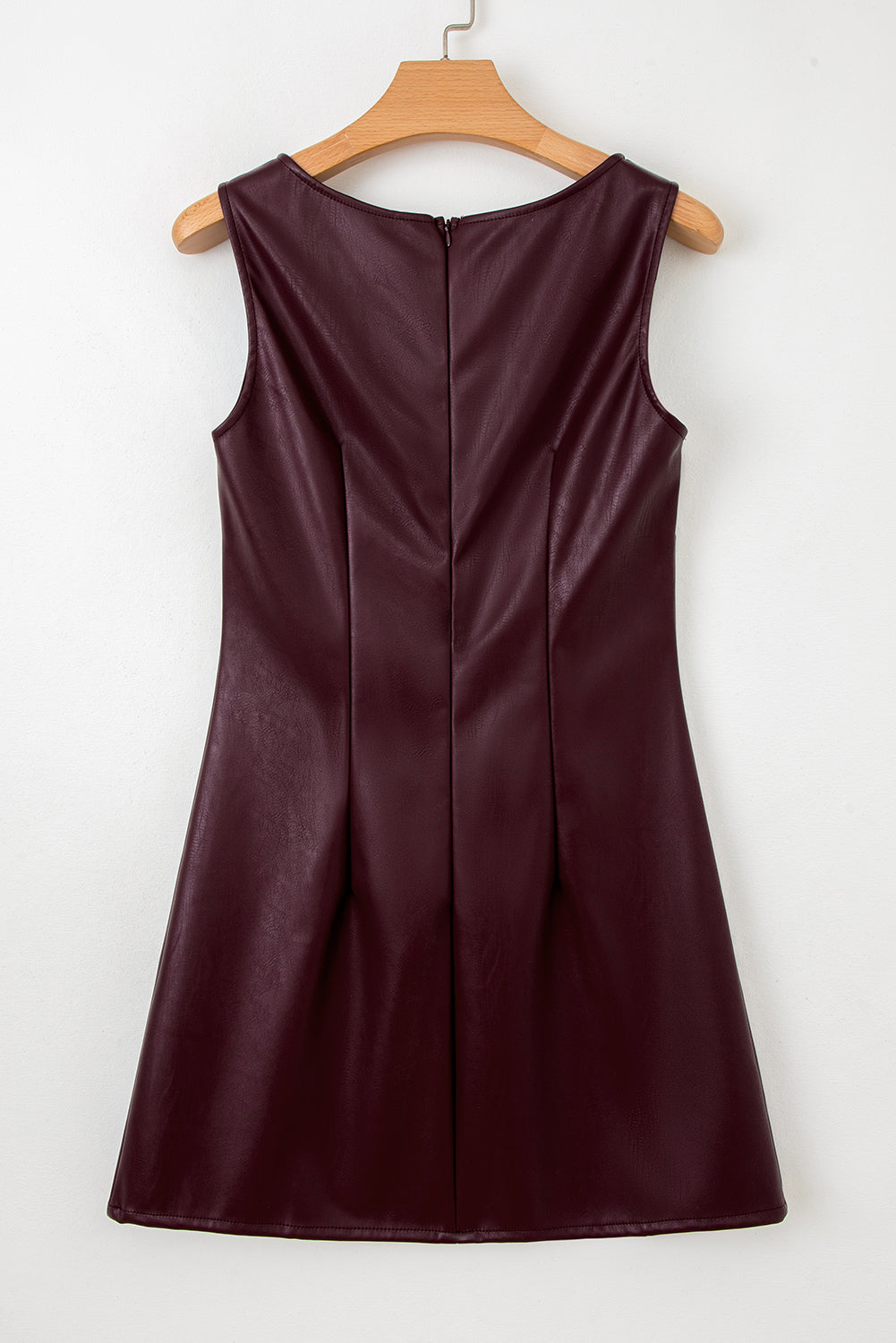 Faux Leather Sleeveless Mini Dress
