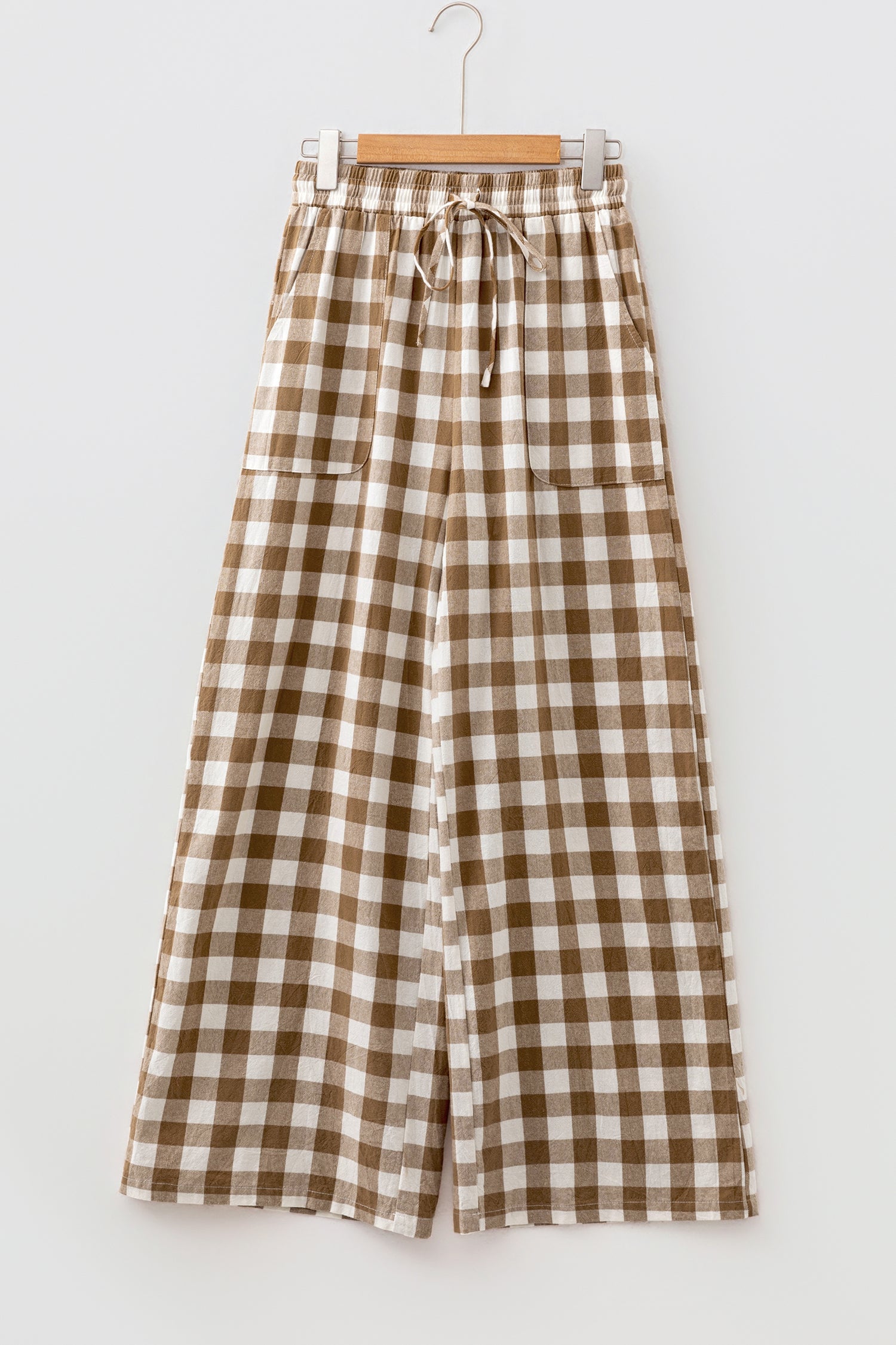 Gingham Tie Waist Pants