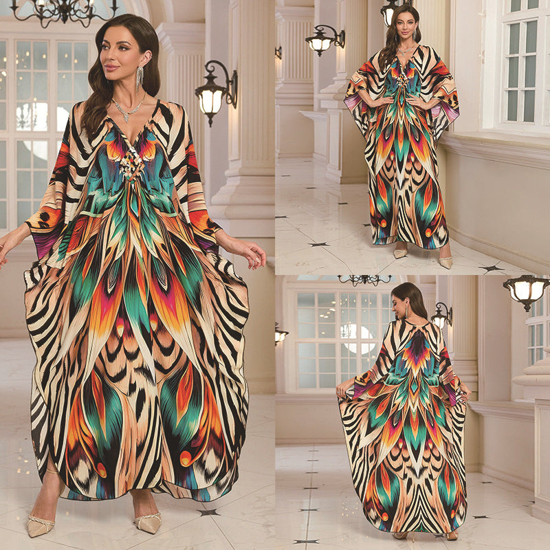 Fashion Personalized Cotton Printed Beach Dress Women - DEA collection