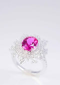 Exquisite Pink Sapphire Ring - Pink Snowflake