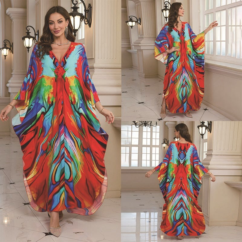 Fashion Personalized Cotton Printed Beach Dress Women - DEA collection