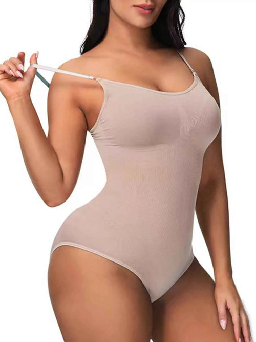 Bodysuit: Full Size Seamless Scoop Neck Shaping for Plus Sizes