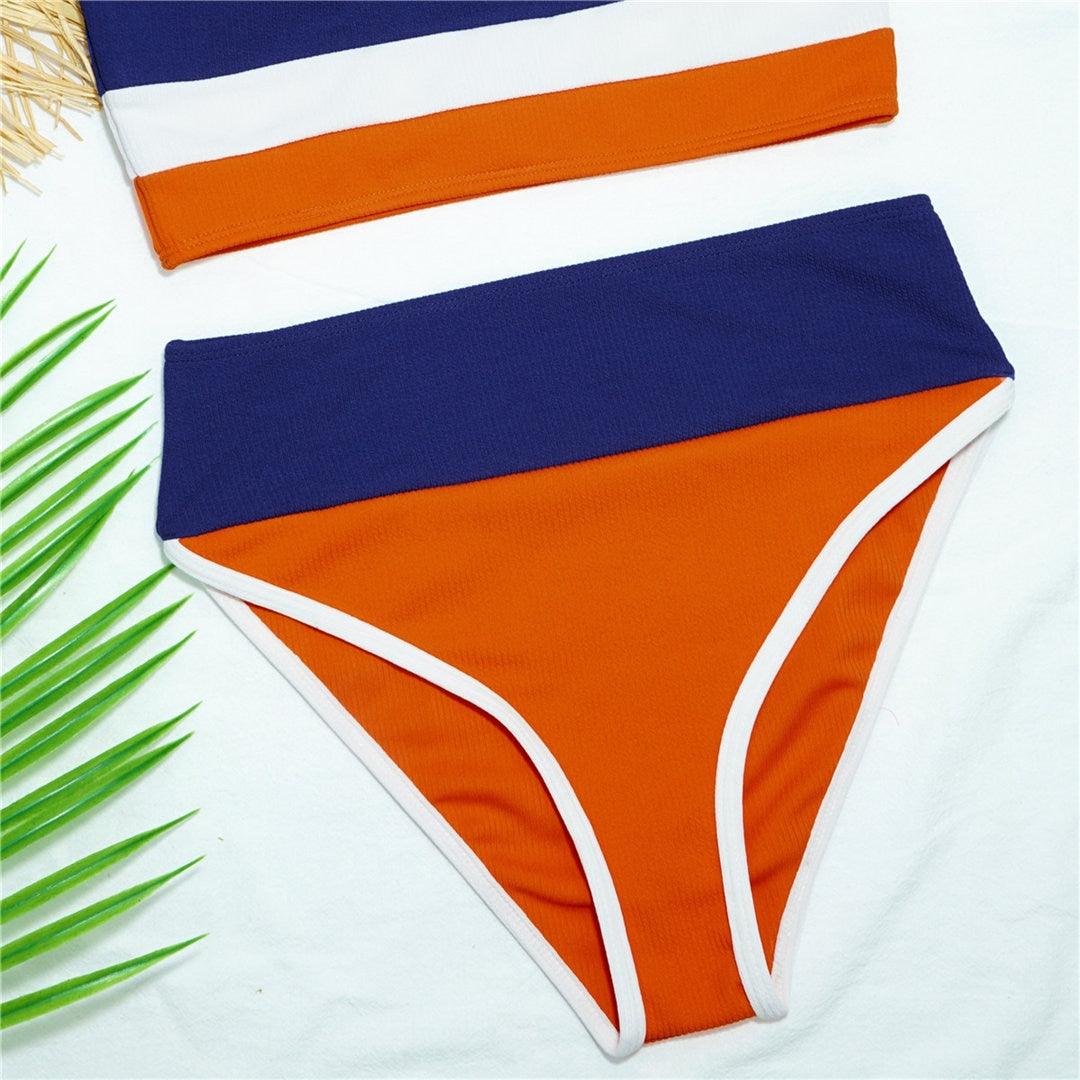 Female Swimsuit High Waist Bikini Women High Waist Bikini Set Two Piece Swimsuits Bikini Top With Bottoms Bathing Suits For Teens Girls Women Swimwear Two-pieces Bikini Set Sport Bathing Suit Swim Lady - DEA collection