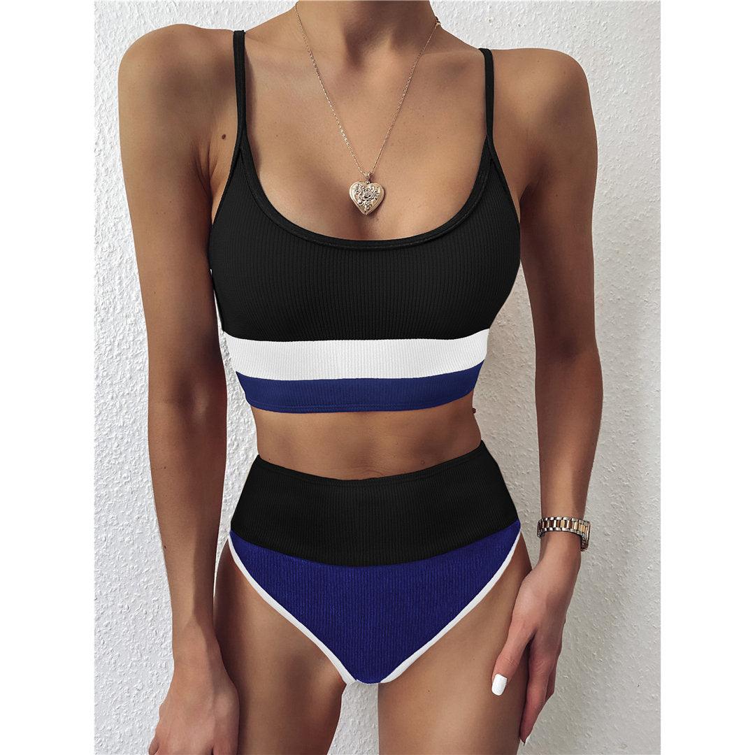 Female Swimsuit High Waist Bikini Women High Waist Bikini Set Two Piece Swimsuits Bikini Top With Bottoms Bathing Suits For Teens Girls Women Swimwear Two-pieces Bikini Set Sport Bathing Suit Swim Lady - DEA collection