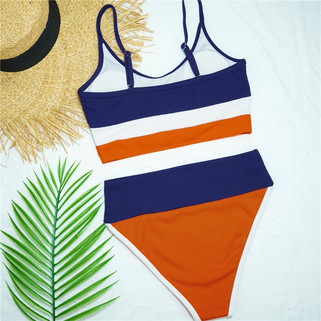 Female Swimsuit High Waist Bikini Women High Waist Bikini Set Two Piece Swimsuits Bikini Top With Bottoms Bathing Suits For Teens Girls Women Swimwear Two-pieces Bikini Set Sport Bathing Suit Swim Lady - DEA collection
