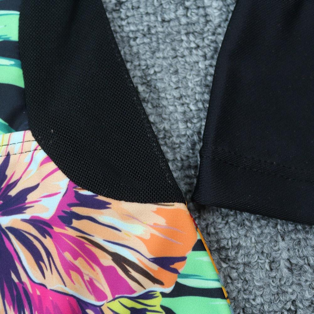 Surfing Swimsuit For Women Bikini Long Sleeve Swimwear Tiger Print Push Up Summer Bath Suit Two Piece Surfing Rash Guard Bikini Long Sleeve Swimsuit Set - DEA collection