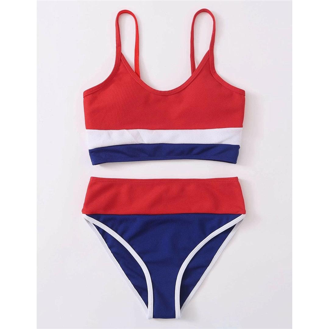 Female Swimsuit High Waist Bikini Women High Waist Bikini Set Two Piece Swimsuits Bikini Top With Bottoms Bathing Suits For Teens Girls Women Swimwear Two-pieces Bikini Set Sport Bathing Suit Swim Lady - DEA collection