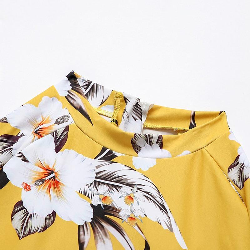 Surfing Swimsuit For Women Bikini Long Sleeve Swimwear Tiger Print Push Up Summer Bath Suit Two Piece Surfing Rash Guard Bikini Long Sleeve Swimsuit Set - DEA collection