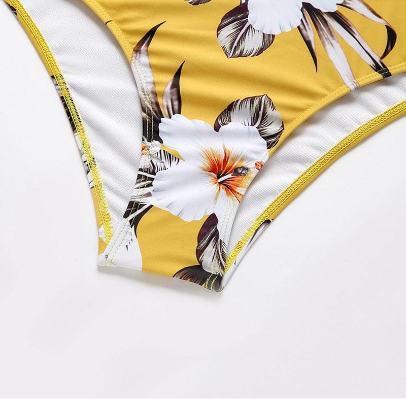 Surfing Swimsuit For Women Bikini Long Sleeve Swimwear Tiger Print Push Up Summer Bath Suit Two Piece Surfing Rash Guard Bikini Long Sleeve Swimsuit Set - DEA collection