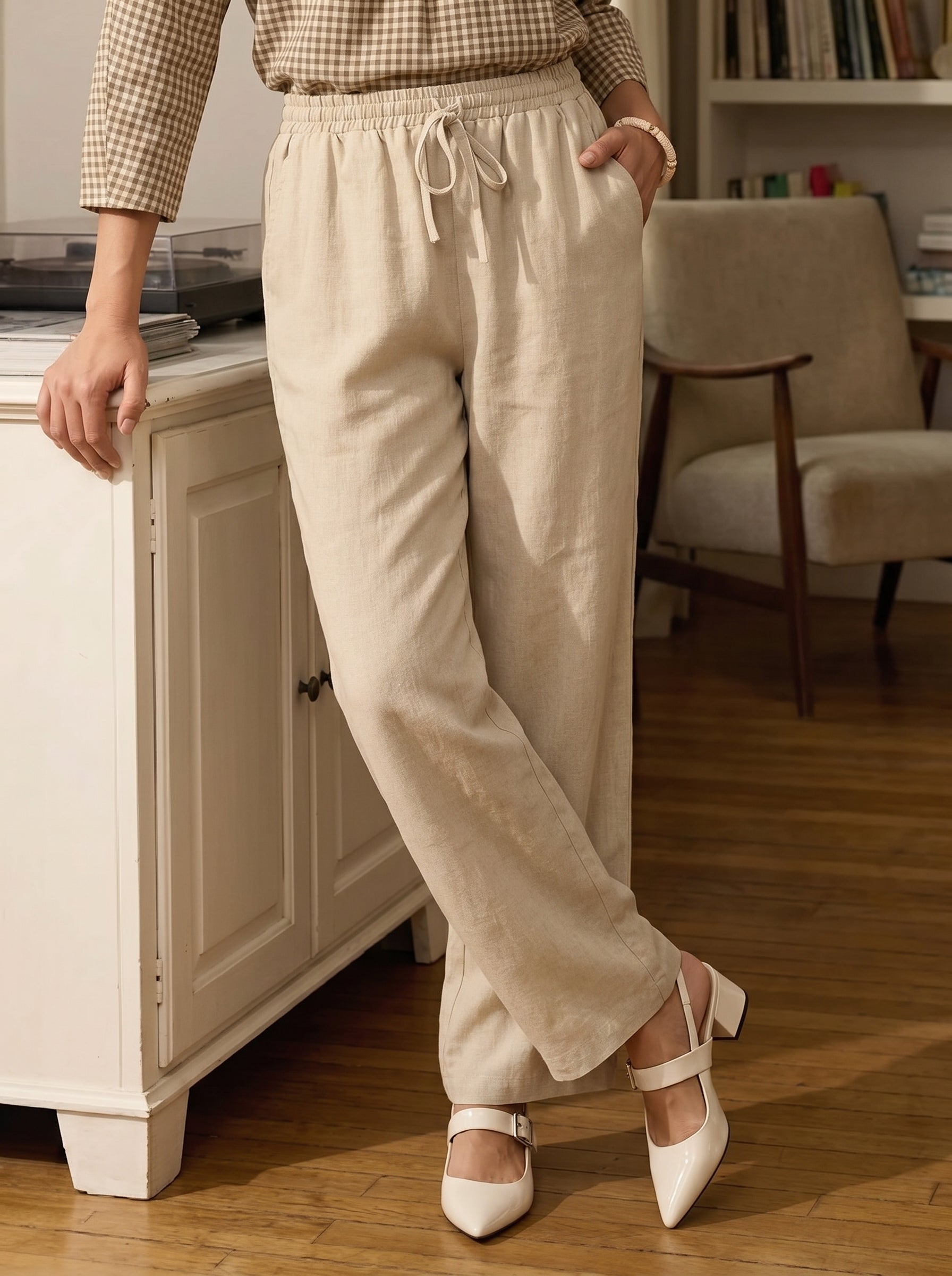 100% Linen Classic Pants LYON - DEA collection