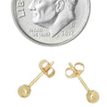 Solid 14K Gold Ball Studs - Assorted Sizes - DEA collection