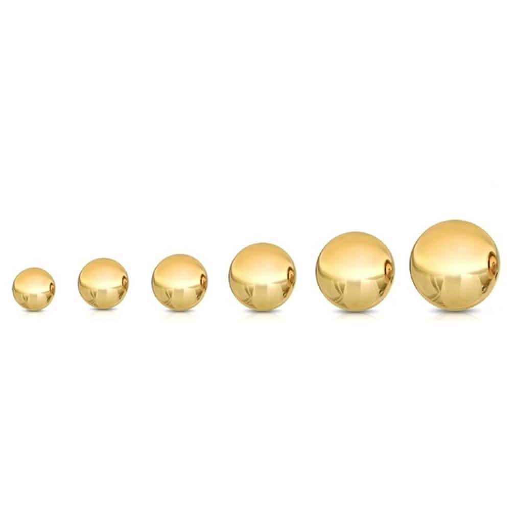 Solid 14K Gold Ball Studs - Assorted Sizes - DEA collection