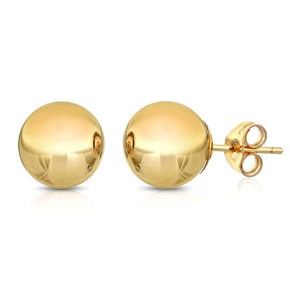Solid 14K Gold Ball Studs - Assorted Sizes - DEA collection
