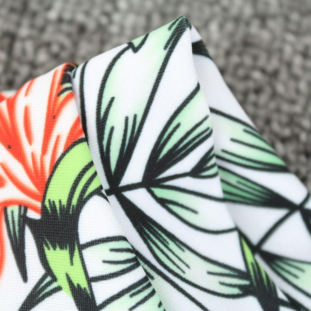 Surfing Swimsuit For Women Bikini Long Sleeve Swimwear Tiger Print Push Up Summer Bath Suit Two Piece Surfing Rash Guard Bikini Long Sleeve Swimsuit Set - DEA collection