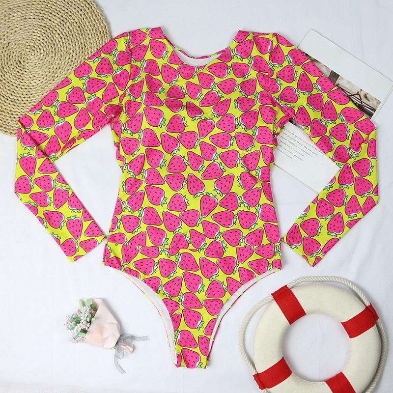 Surfing Swimsuit For Women Bikini Long Sleeve Swimwear Tiger Print Push Up Summer Bath Suit Two Piece Surfing Rash Guard Bikini Long Sleeve Swimsuit Set - DEA collection